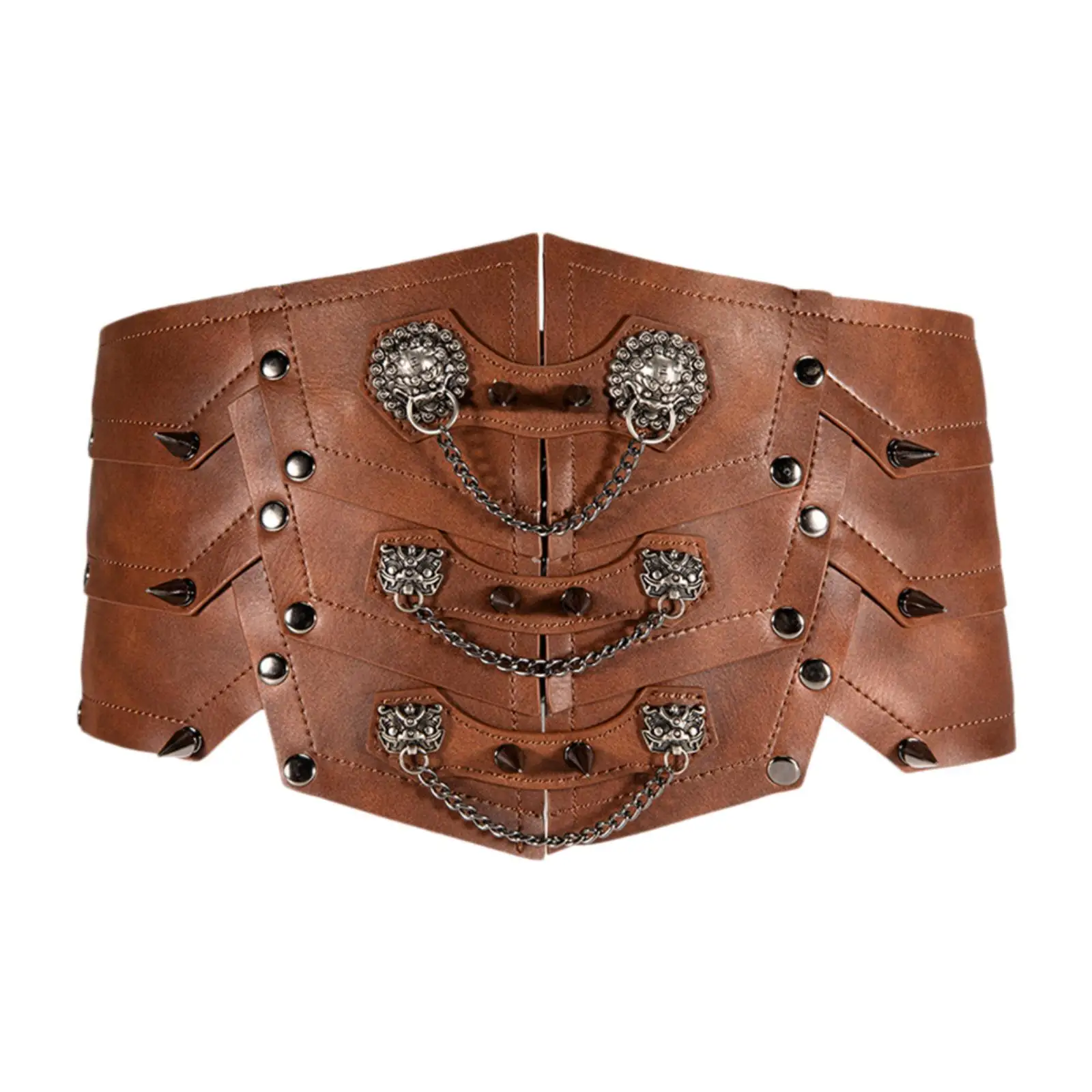 Medieval Wide Belt Punk Corset Waistband for Dressing up Masquerade Carnival