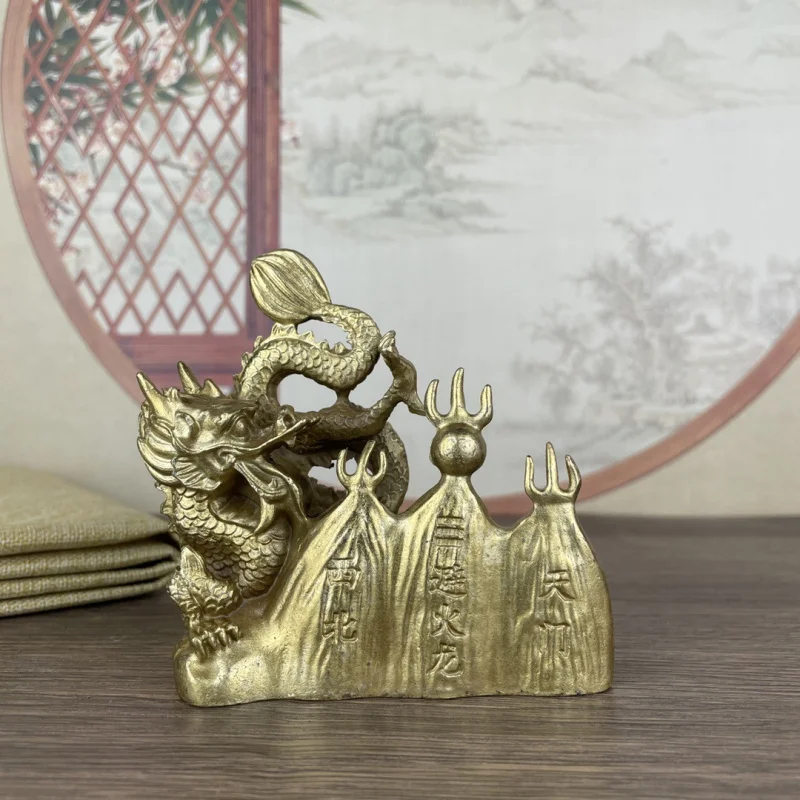 Antique Style Fire-Resistant Dragon Kitchen Qianwei Qian Gua Northwest Corner Fire-Burning Heaven Gate Home Decor Craft Dragon O