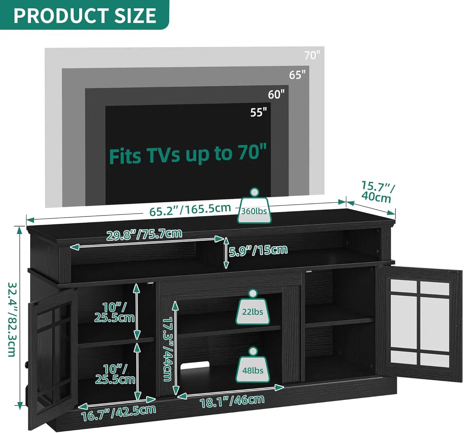 Fireplace TV Stand with 32