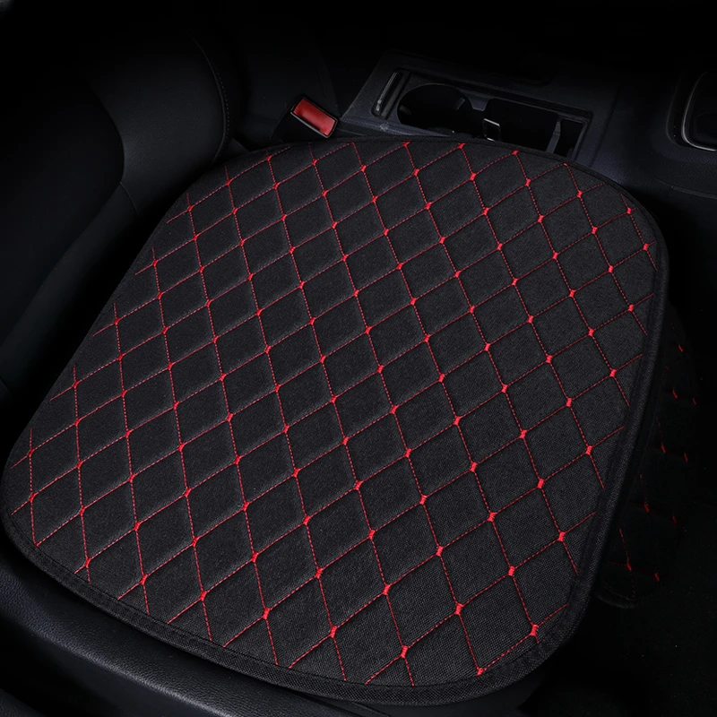 New Linen Car Seat Cushion Car Front Seat Cushion, Seat Back Cushion Breathable and Comfortable, All Seasons Universal