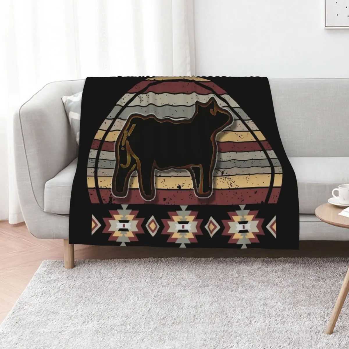 Livestock Show Steers - Market Steer Throw Blanket Plaid Thermal Decoratives Decorative Throw Blankets For Sofas Soft Blankets