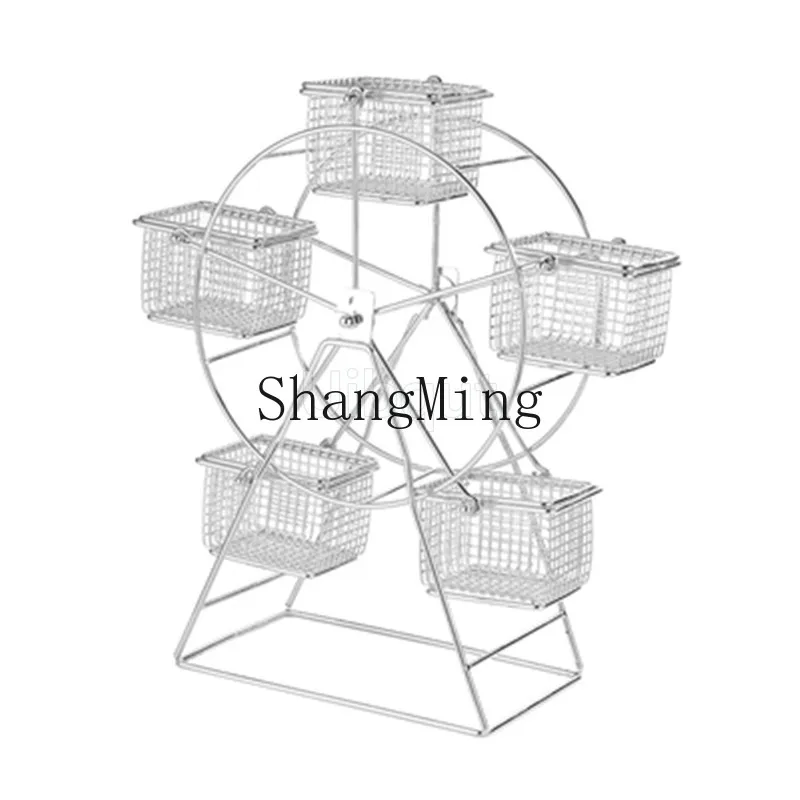 

PYH French fries chicken wings Ferris Wheel Food Rack Snack Rack Vintage Party Rotatable Pastry Cupcake Holderr