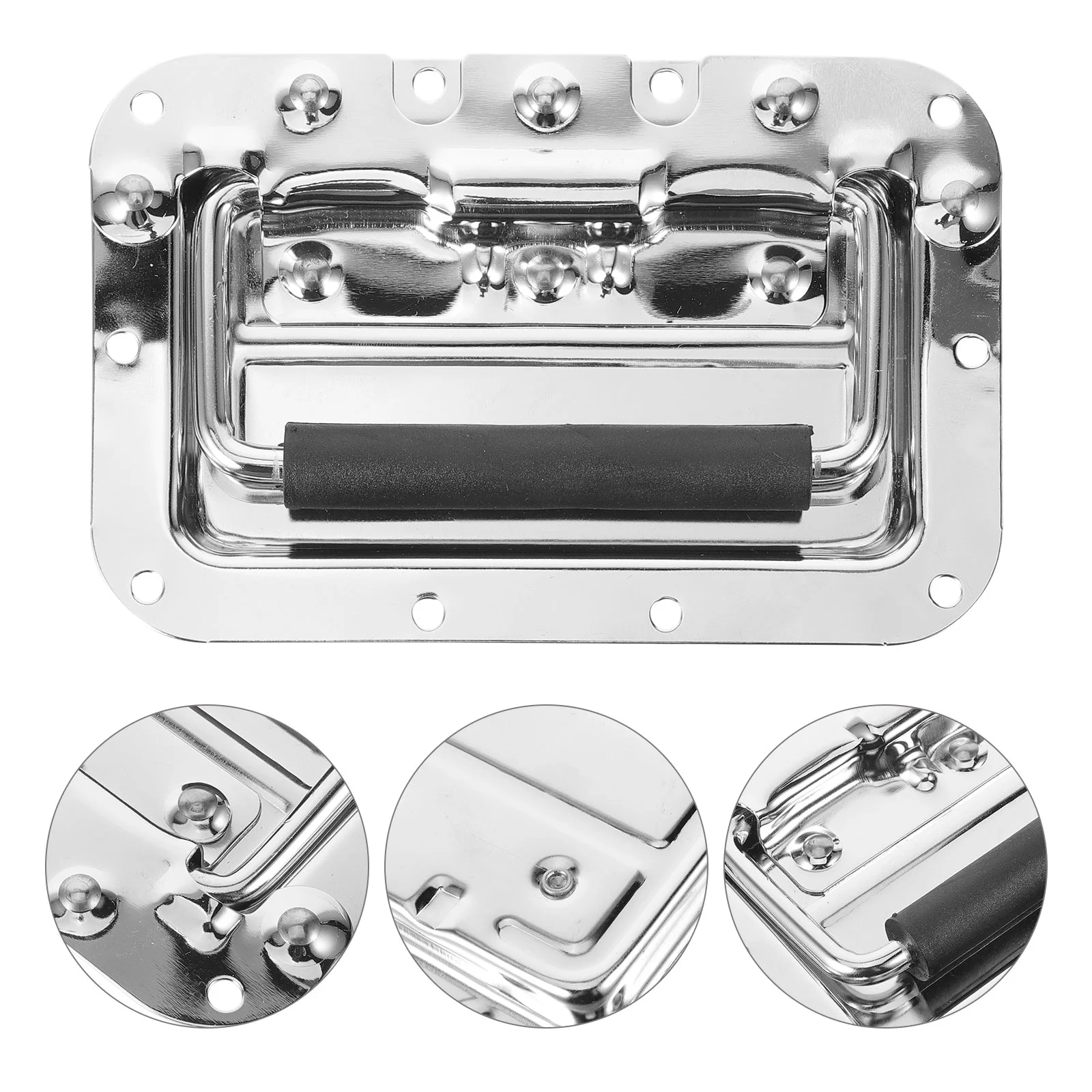 Cabinet Door Handle Electroplated Hardware Pull Sliding Toolbox for Multifunctional Silver Metal Furniture Mount Case