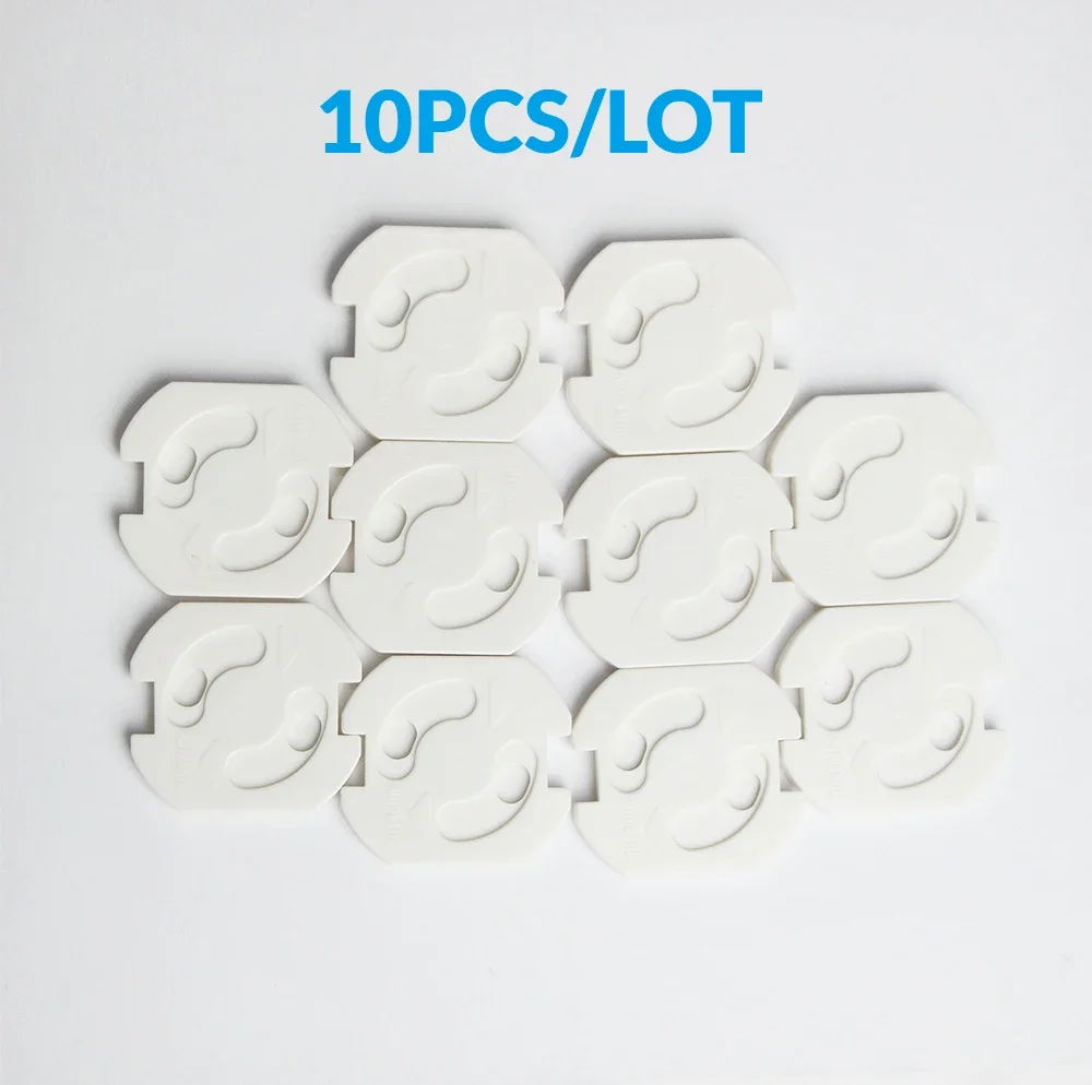 10pcs EU Stand Power Socket Cover Electrical Outlet Baby Child Safety Guard  Electric Shock Proof Plugs Protector Rotate