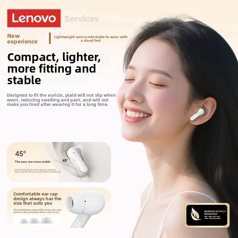 2026 Lenovo Originele LE209 Draadloze Koptelefoon TWS Bluetooth 6.0 In Ear Oordopjes Lange Batterijduur Koptelefoon Microfoon Stereo ENC Ruis