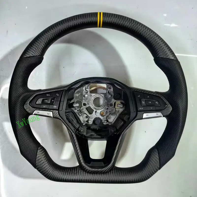 For VW Volkswagen T-cross Magotan B8  (No Paddle Shifters) 100% Real Carbon Fiber Steering Wheel