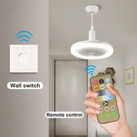 DEN Camping Ceiling Fan Light Portable Hanging Flashlight E27 LED Fan Camping Lantern Battery Power/USB Rechargeable Tent Lamp