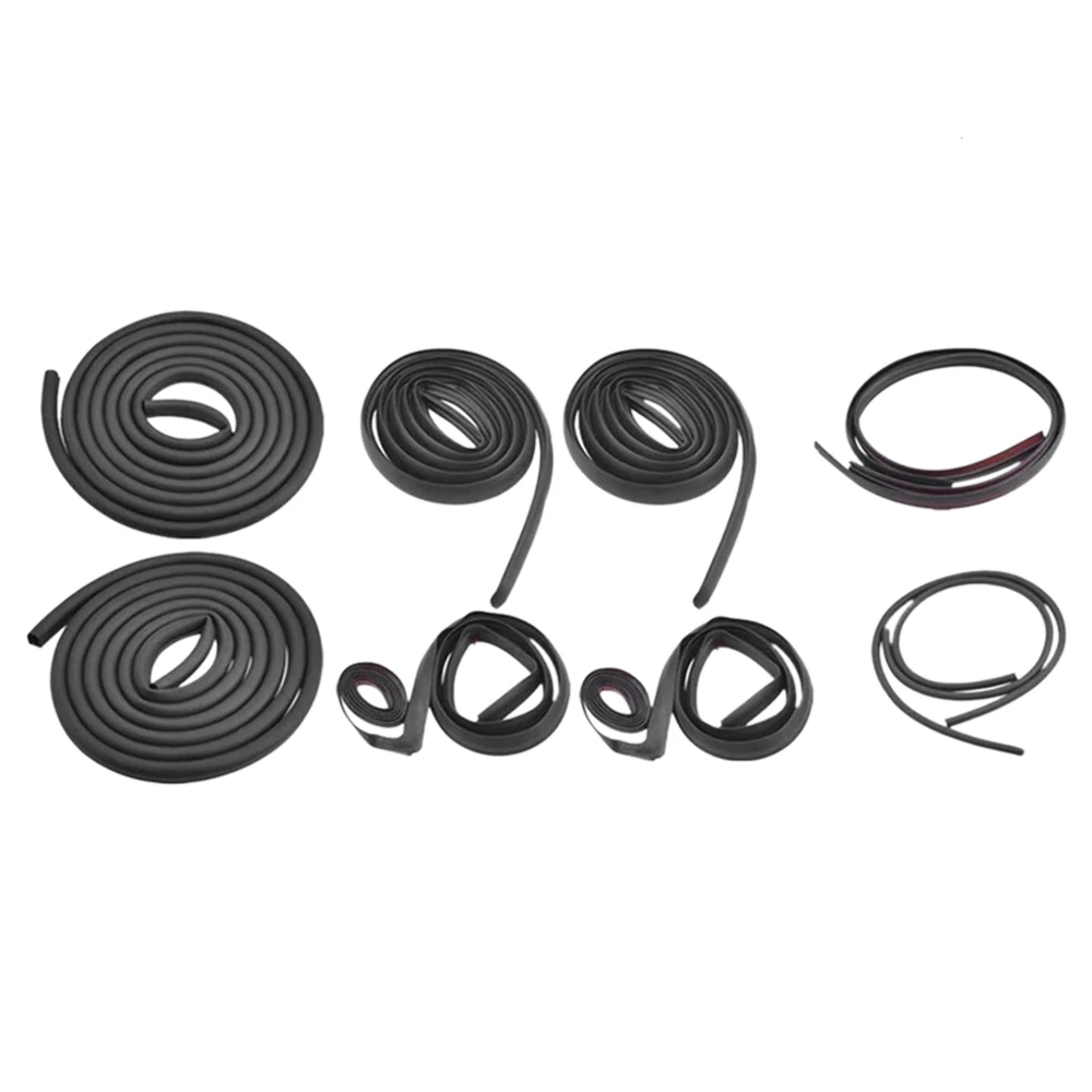 

Full Car Seal Car Door Seal Strip Kit Soundproof Noise Insulation Weather Strip Sealing for Tesla Model 3 10Pcs