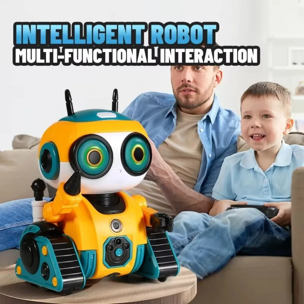 2.4G RC Induction Programming Robot Track Chassis Light Dance Music Toy For Kids Home Classroom Gift