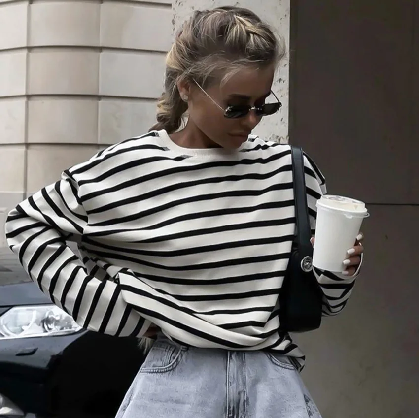 

Women's Knitted Round Neck Sweater Simple Top Casual Clothing Autumn and Winter New women's clothes tops