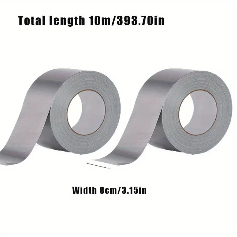 Waterproof Duct Tape Removable Silvery Duct Tape No Residue Strong Adhesive Home Repairs Carpet Tie-Downs Tie-Downs