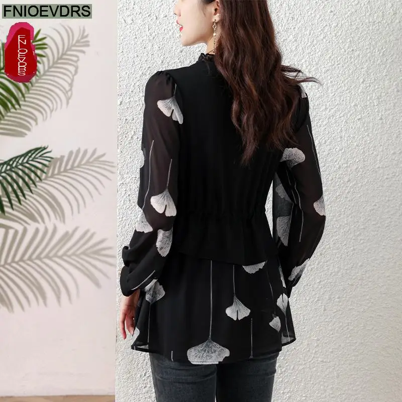 L-5XL 2024 Spring Peplum V Neck Tops Women Basic Wear Office Lady Drawstring Waist Retro Vintage French Design Shirts Blouses