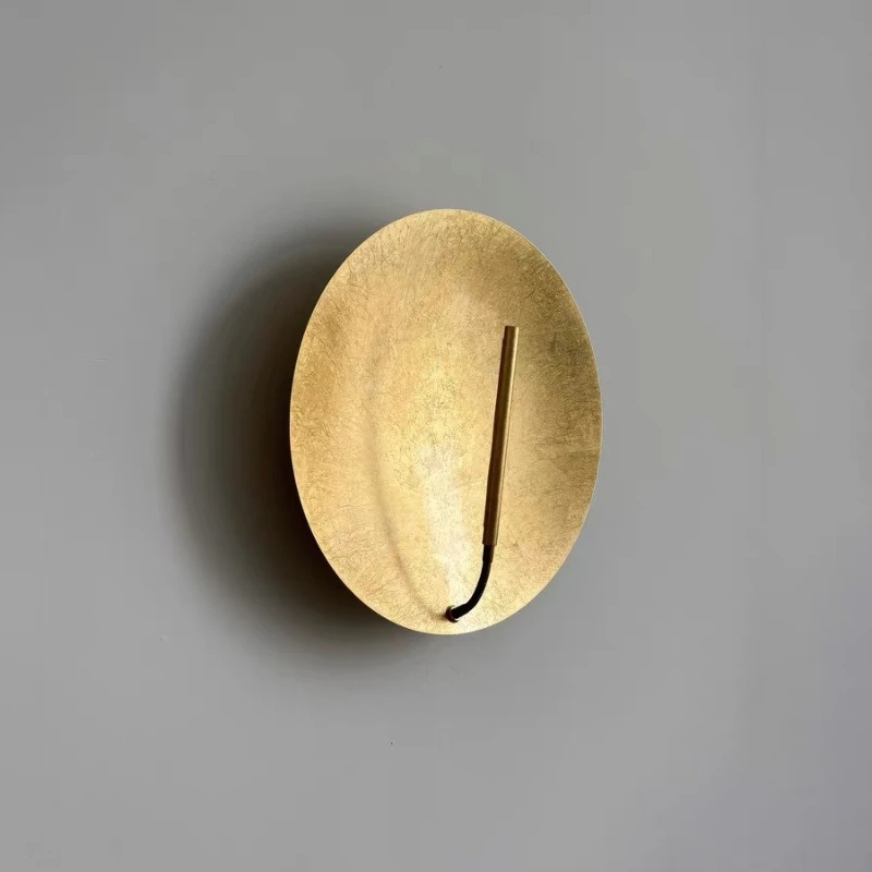 

SANDSHA Nordic Gold Foil Wall Lamp for Living Room Decor Bedroom Hallway Lighting Fixture Circular Lampshade Design LED Light