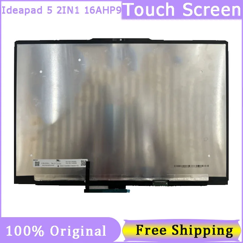 16 Inch Touch Screen For LENOVO IDEAPAD 5 2 IN 1 16AHP9 16IRU9 LCD Display Digitizer Assembly With Frame FHD 1920x1200 30 Pins