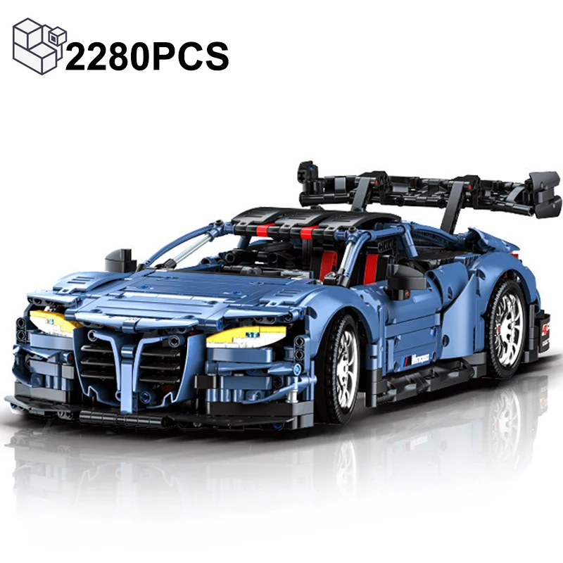 2280PCS Technical M4 Raging Thunder Speed Sports Car Building Blocks 1:10 Racing Vehicle Bricks Toys Gifts For Children Boys