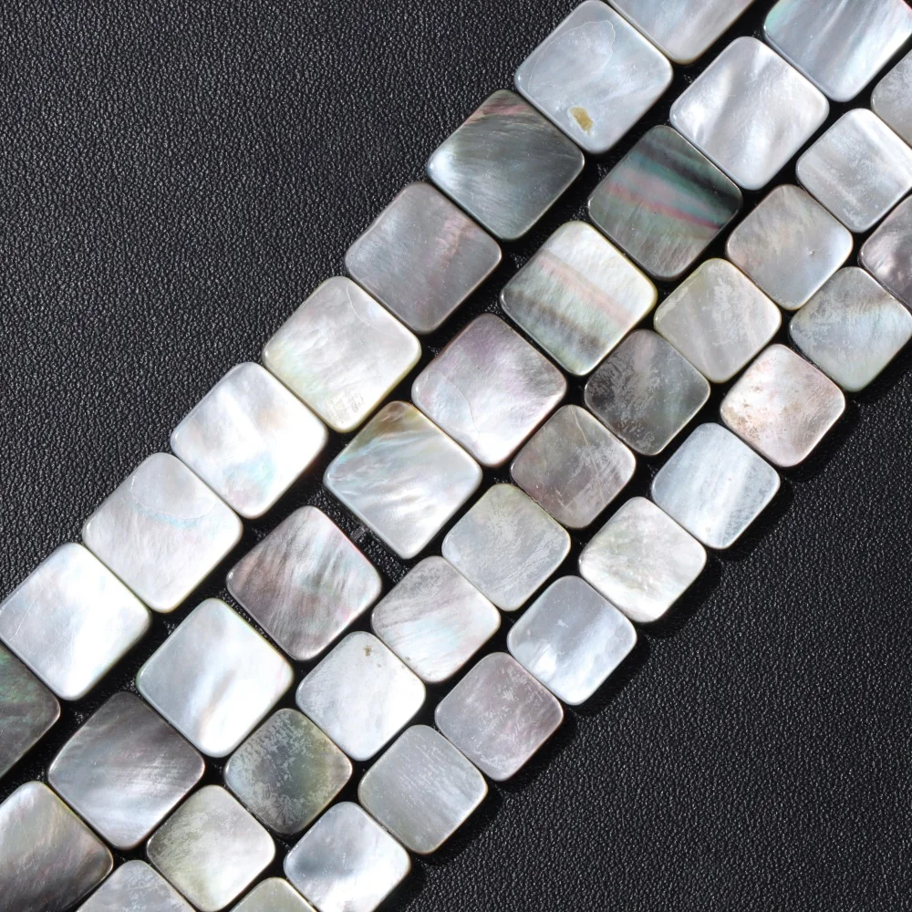 Gray Mother of Pearl Shell Beads Waterdrop Heart Shape Black Natural Shell Beads for Jewelry Making Necklace Charm DIY Bracelet