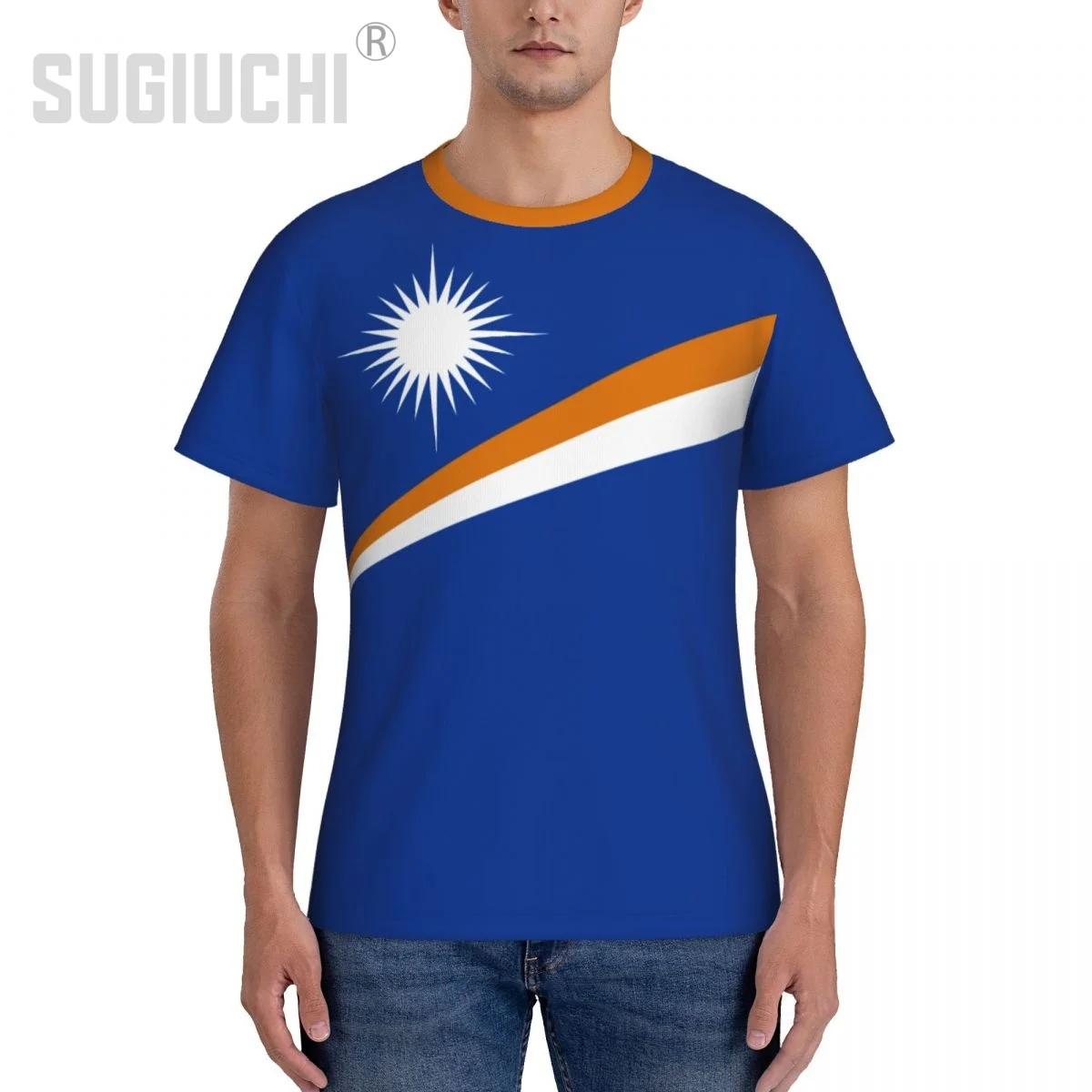 Camiseta esportiva apertada bandeira das ilhas marshall 3d para homens mulheres camisetas camisa roupas de futebol fãs presente camiseta patriótica