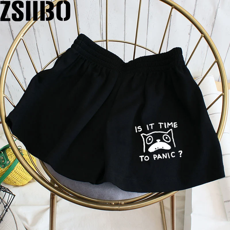 Kitten Print Summer Harajuku Fashion Sports Sweatpants ew style women's animated Loose Y2K Clothing women's high-waist shorts