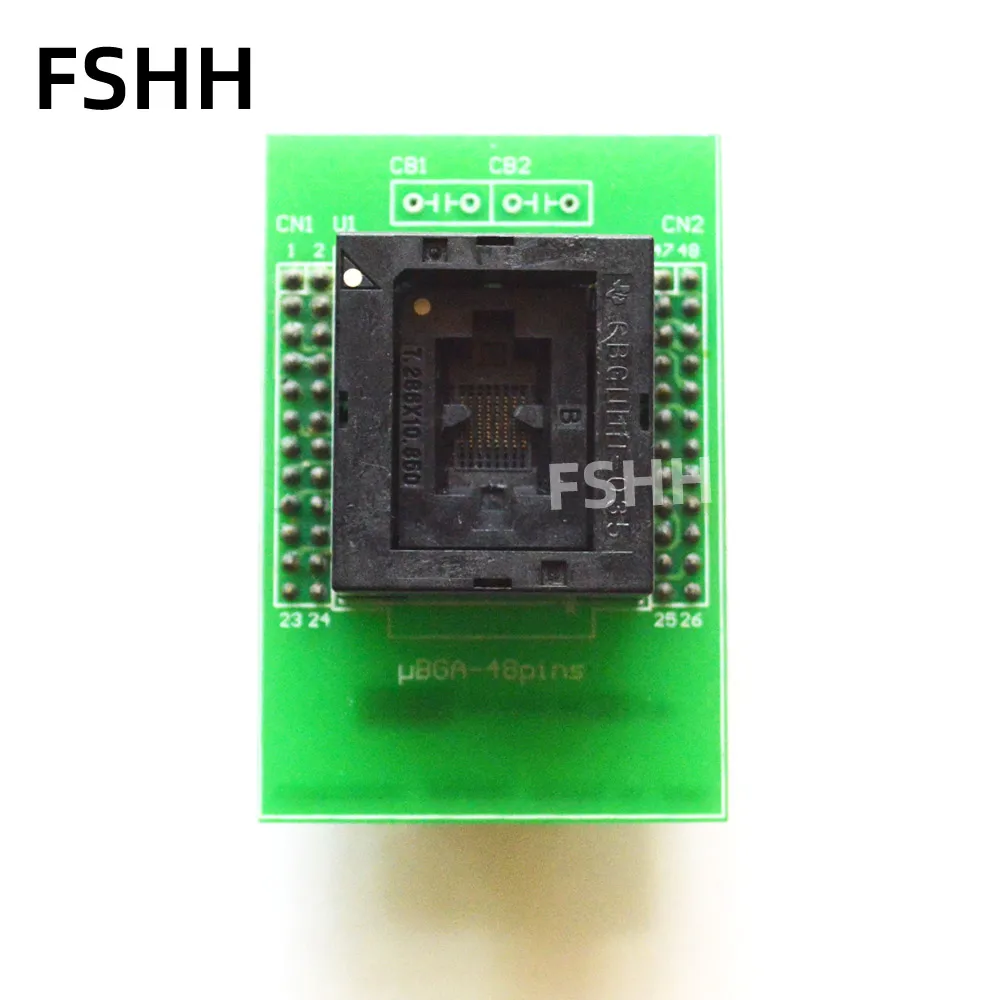 uBGA-48pins Programmer Adapter ADP55 Adapter BGA48 to DIP48 CBGOOO-035 7.236mmx10.850mm Test Socket