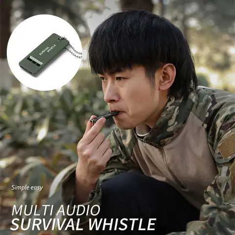 High Decibel 3-Tone Survival Whistle Portable Outdoor Emergency Tool for Camping Hunting KKS06