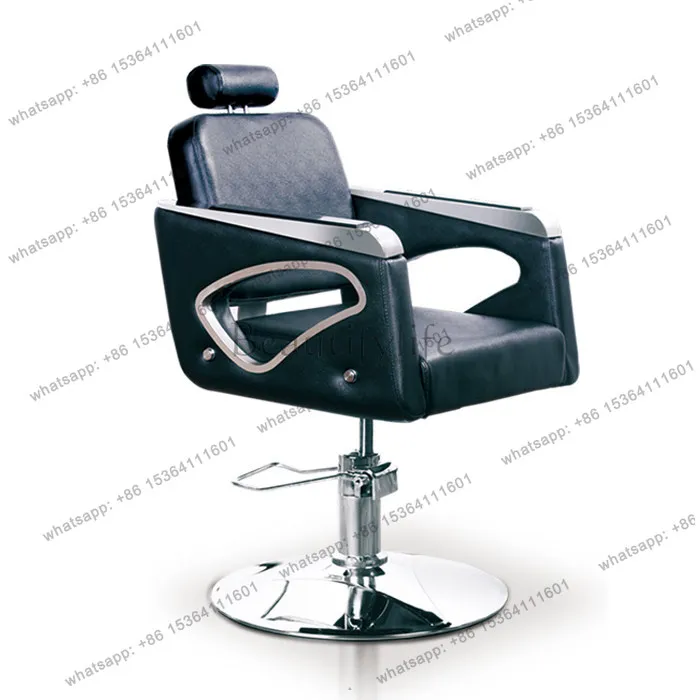 High-end barber chair European new lifting reclining stainless steel armchair