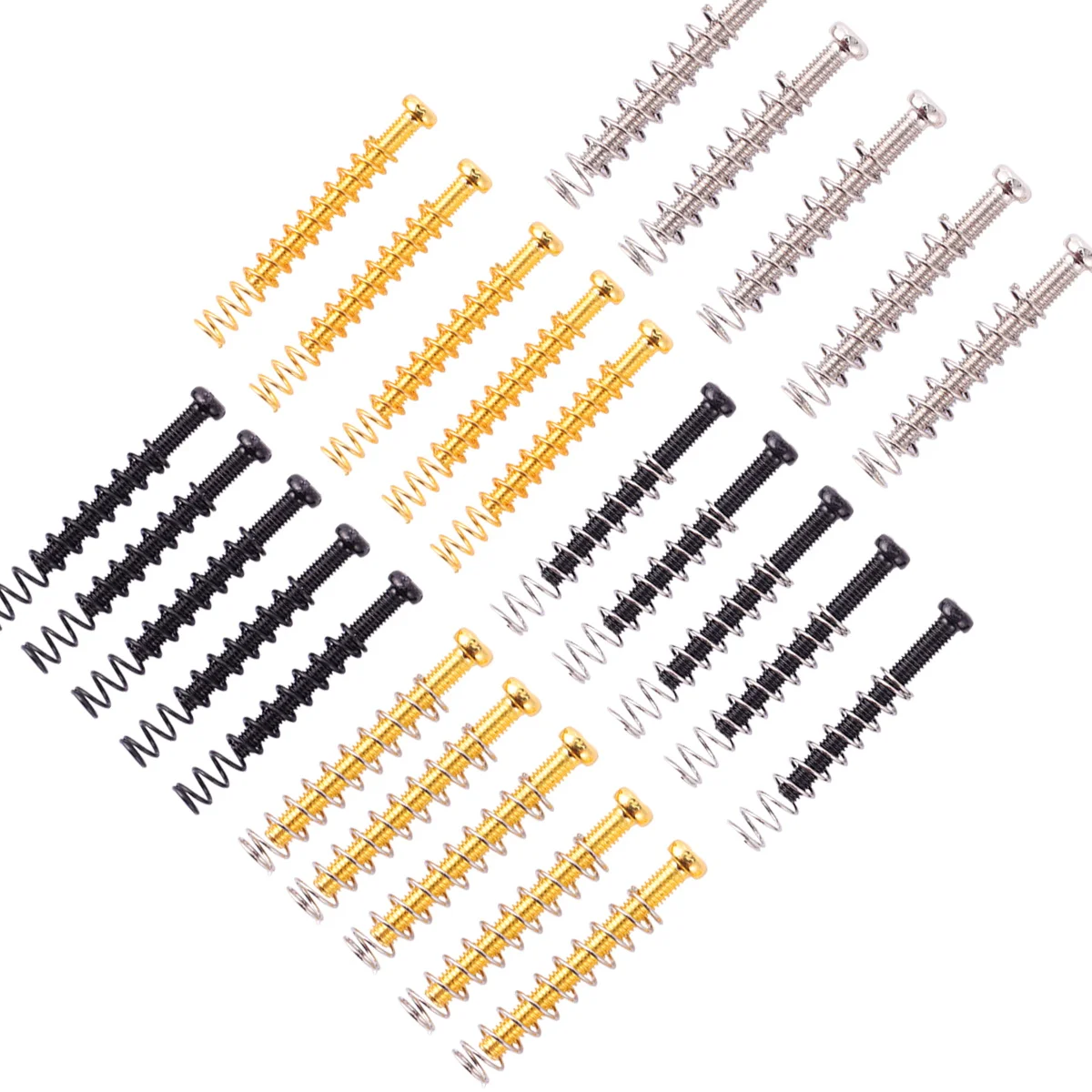 

25 Pcs Pickup Adjusting Height Screw Spring for Guitar Humbucker Electric Double Coil Guitar Parts Accessories