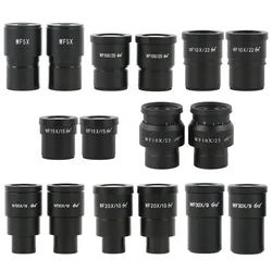 Jedna para WF10X WF15X WF20X WF25X WF30X 20mm 15mm 10mm 9mm WF10X/20 wysokiej oczu punkt okular dla mikroskop stereo szerokie pole