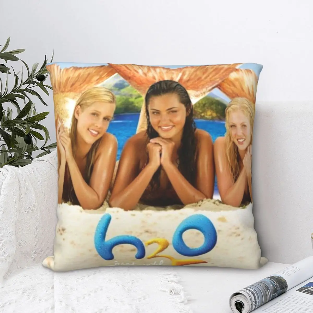 

H2O Just Add Water Square Pillowcase Pillow Cover Decorative Polyester Pillow Case Throw Pillow Cover For Car Bedroom