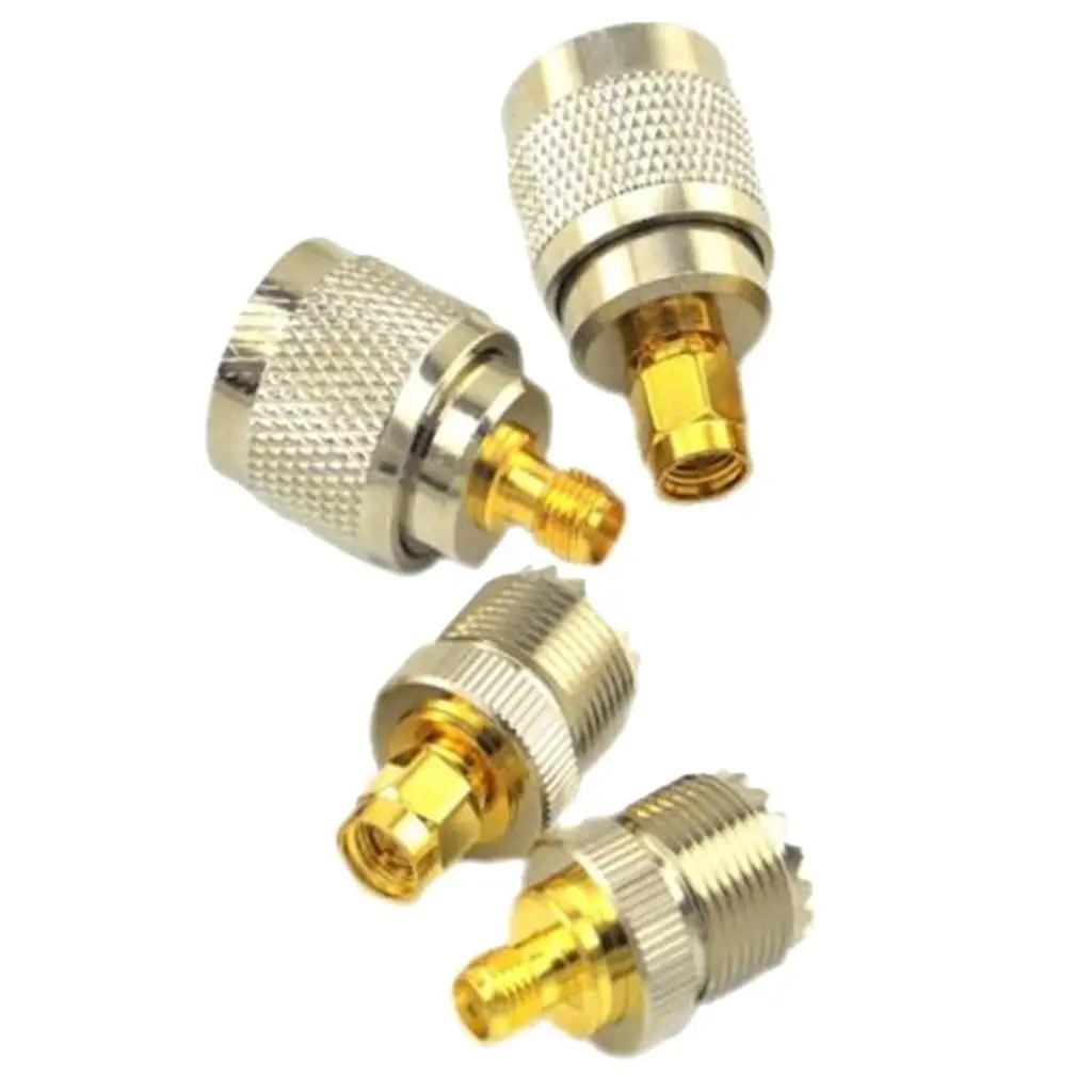 

4Piece RF coaxial adapter SMA female/male to UHF female/male SO-239 SO239