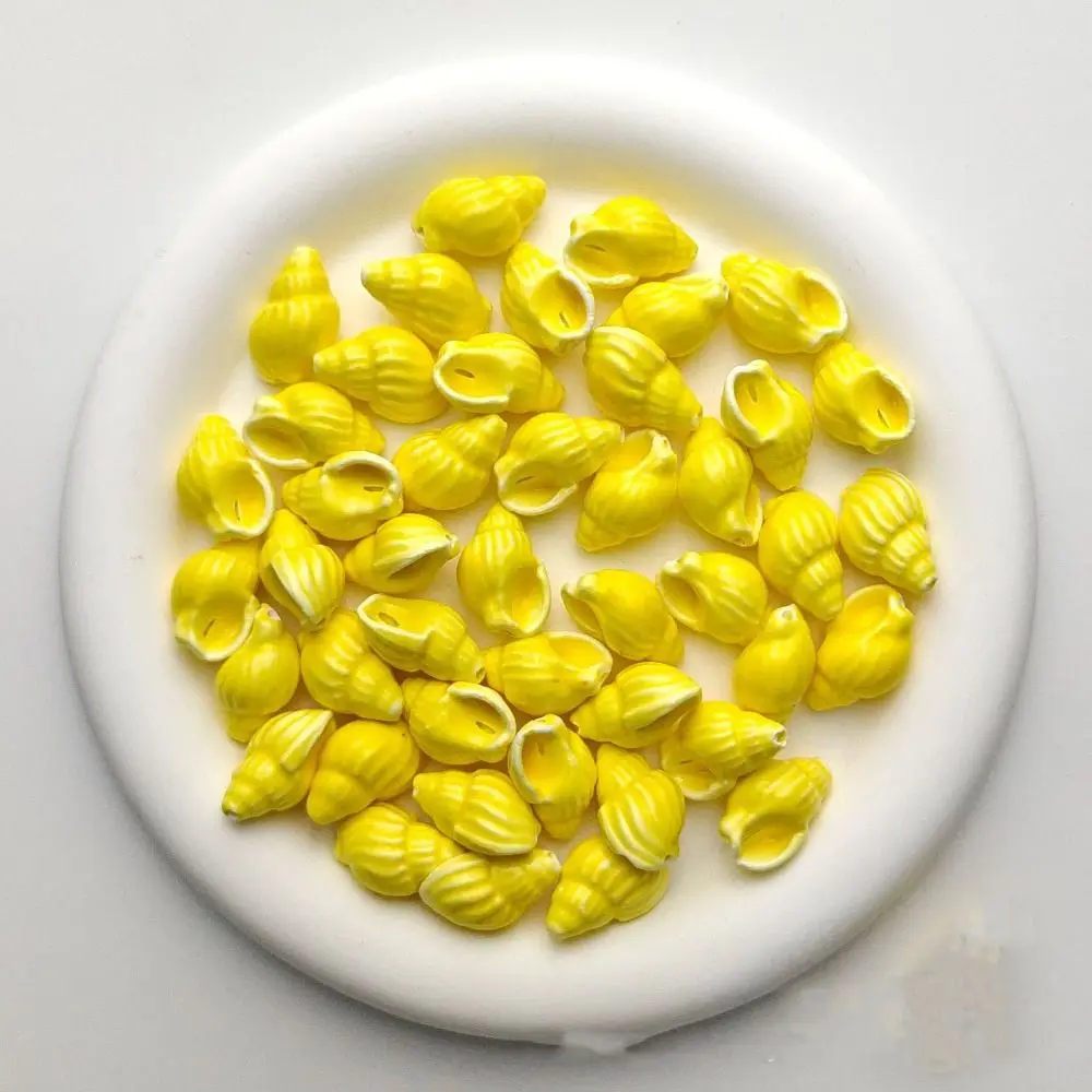 10 قطعة/المجموعة اليدوية الحرفية قوقعة الخرز الملونة الكرتون محارة فاصل فضفاض الخرز لطيف ثلاثية الأبعاد مواد صنع المجوهرات