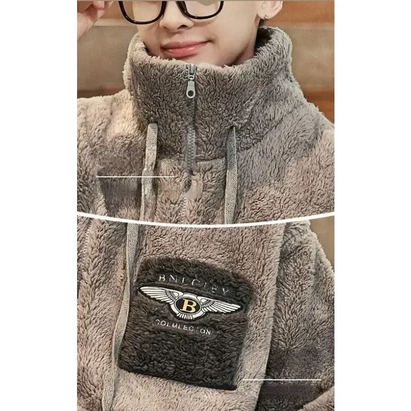 Nuovo corallo velluto con cerniera indumenti da notte 2023 loungewear addensato homewear abito allentato inverno uomo pigiama giovane autunno studenti