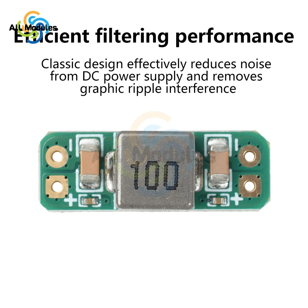 DC 50V 3A LC Power Filter Module Anti-Interference Noise Suppressor for Video Signal Transmission Ripple Interference Filter