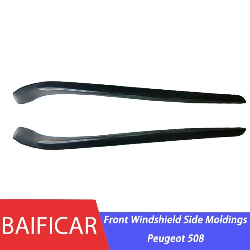 Baificar nuevo, un par de molduras laterales para parabrisas delantero, tira embellecedora de ventana Exterior 8120CX 8120CW para Peugeot 508 W23