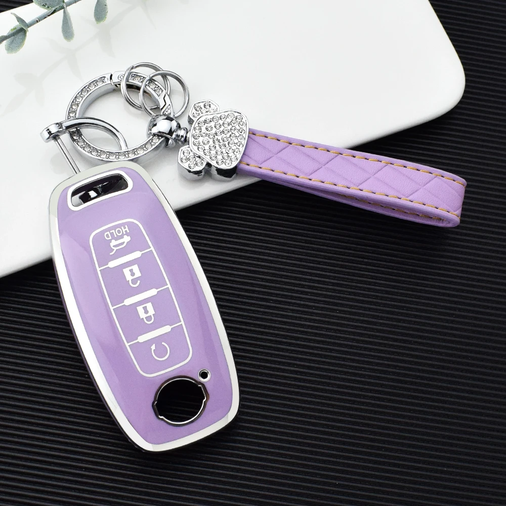 TPU Car Key Case Cover for Nissan X-Trail T33 Serena Rouge Kicks Pathfinder Versa Ariya Rogue  Auto Shell Fob Holder Accessories