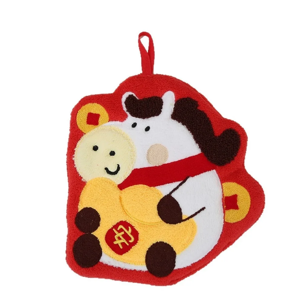

Cute Quick Drying Cartoon Hand Towel Hanging Absorbent Absorbent Towel Soft Thicken Chinese New Year Towel Kitchen Use