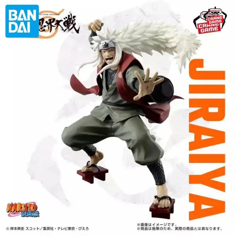 Em estoque bandai original naruto jiraiya figuras anime modelos de ação boneca dos desenhos animados decoração desktop ornamentos brinquedos pvc presentes do festival