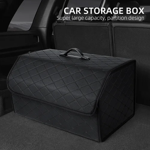 Bolsa organizadora para maletero de coche, caja de almacenamiento de herramientas multiusos para coche de gran capacidad, organizador para maletero de coche