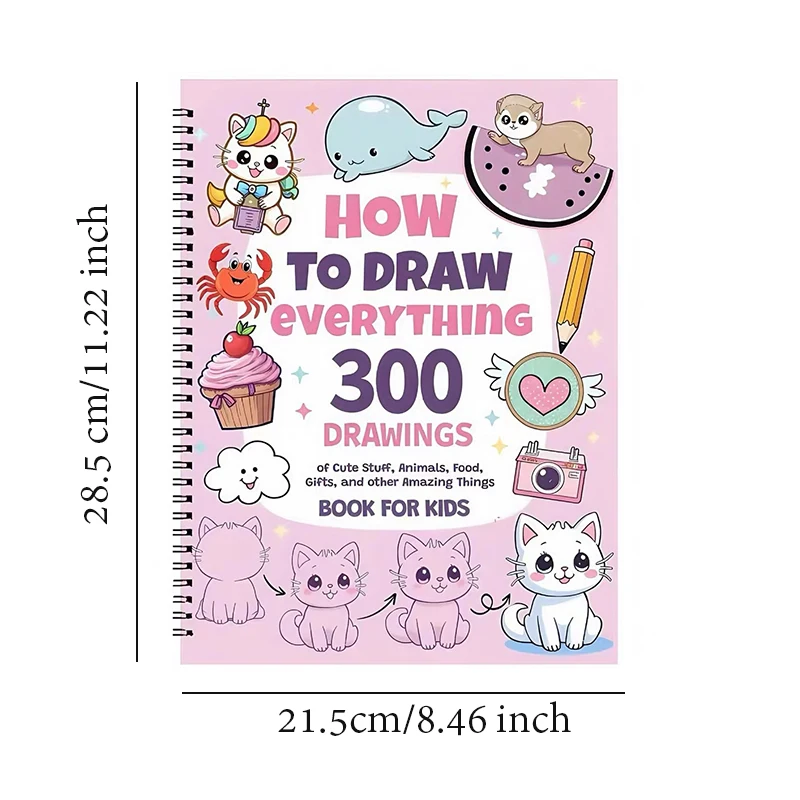 How to Draw Everything Coloring Book 300 Adorable Animals Foods Beautiful Creative Patterns Decomposed Drawing Coloring Book