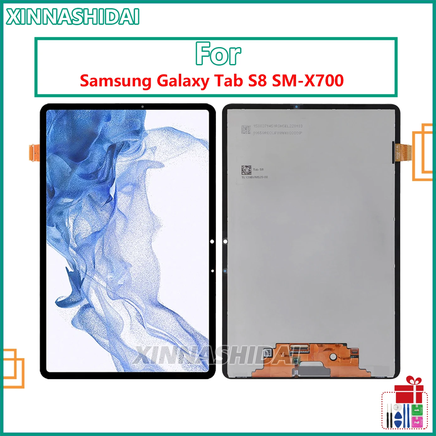 Tested For Samsung Galaxy Tab S8 SM-X700 SM-X706 X706B X706N X706U LCD Display Touch Screen Digitizer Assembly Replacement