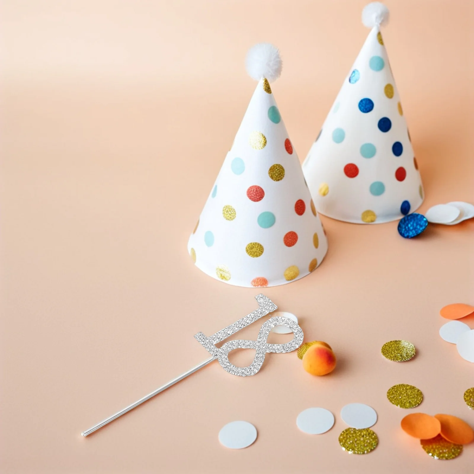 

12.4Cm Alloy Rhinestone Cake Topper 18Th Birthday Anniversary Party Decoration 7Cm Stick 4.5X5Cm Pattern Cake Decoration Party