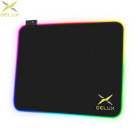 DELUX GP003 Large RGB Gaming Mouse Pad Non Slip Rubber Base Waterproof Mat with Durable Edges Great for Office and Gaming