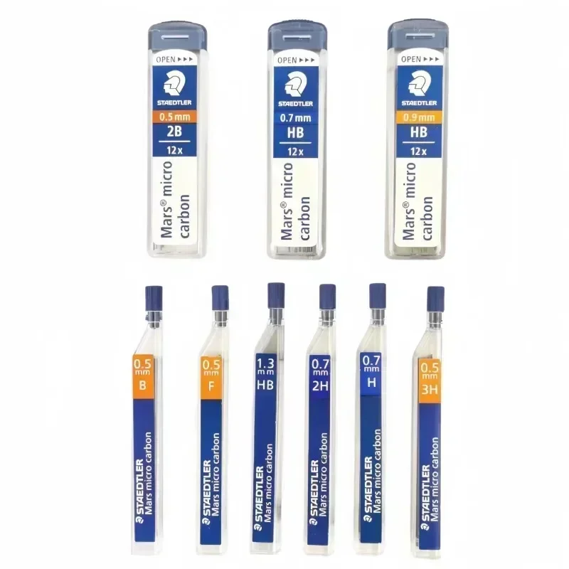 1pc Staedtler 250 Mechanical Pencil Lead Super Fine Anti-cracking 0.3/0.5/0.7/0.9/1.3 2H/H/HB/B Mars Micro Carbon Polymer Refill