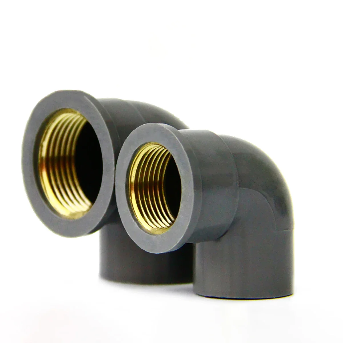 1Pc PVC Brass Elbow Connector 1/2" 3/4" 1" Female Thread to 20 25 32mm Water Pipe Fittings Irrigation Aquarium Fish Tank Adapter