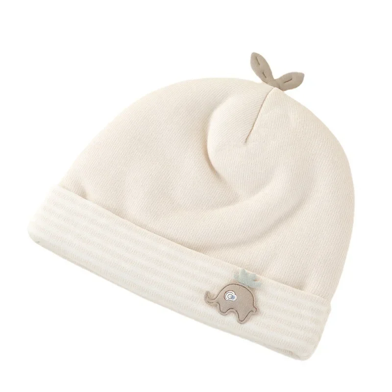 0-3 Months Baby Hats Newborn Beanie Winter Warm Thicker Cotton Soft Elastic Baby Cap for Girls Boys Infant Bonnet Accessories