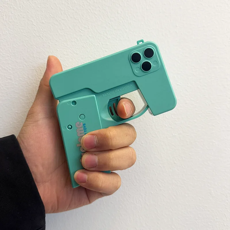 Water Gun Summer Outdoor Fold Phone Water Spray Guns Pull High Pressure Range Pools Beach Water Battle Fun Play Toys Children