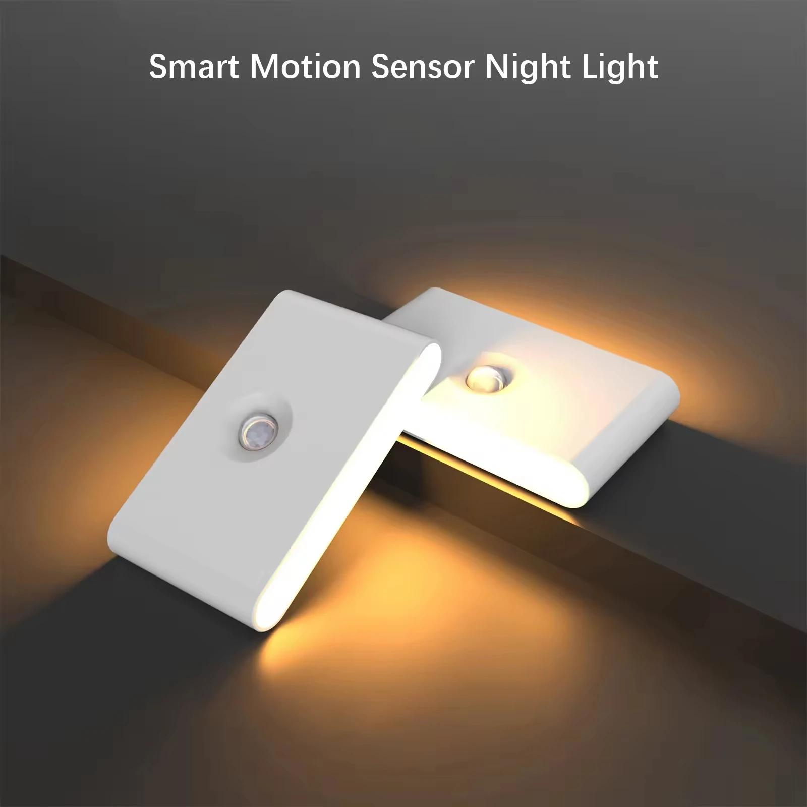 Imagem -04 - Sensor de Movimento Luz Noturna Led Usb Recarregável Regulável Parede Lâmpada Armário Cozinha Gabinete