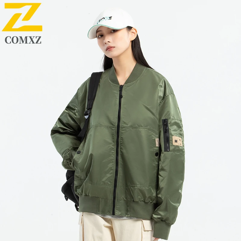 

2025 New Couple Flight Jacket Korean Edition Trendy Versatile Slim Fit Windproof Baseball Collar Jacket Leisure Motorcycle Coat