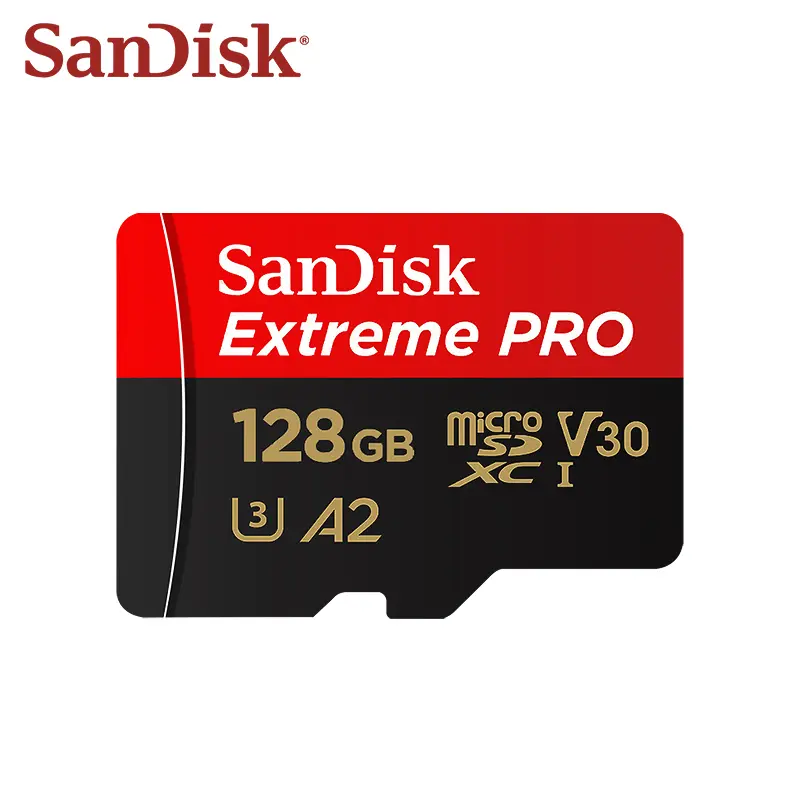 بطاقة ذاكرة SanDisk Extreme PRO microSDXC UHS-I، V30 A2، بطاقة Micro SD بسعة 32 جيجابايت و64 جيجابايت و128 جيجابايت و256 جيجابايت و512 جيجابايت و1 تيرابايت، بسرعة تصل إلى 200 ميجابايت/ثانية، بطاقة TF - 3