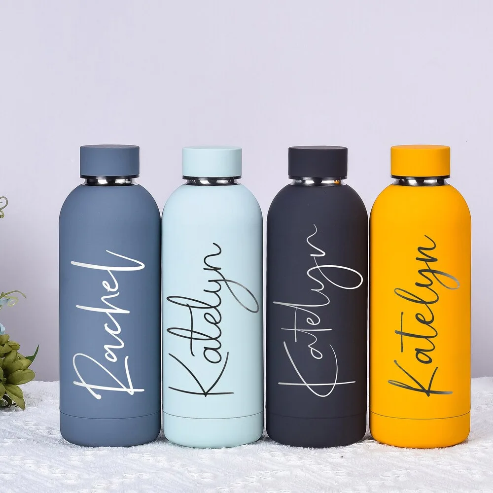 

Personalized Narrow Mouth Sport Bottle Custom Name Leakproof Lightweight Portable Water Bottle for Hiking Camping Workout Sports