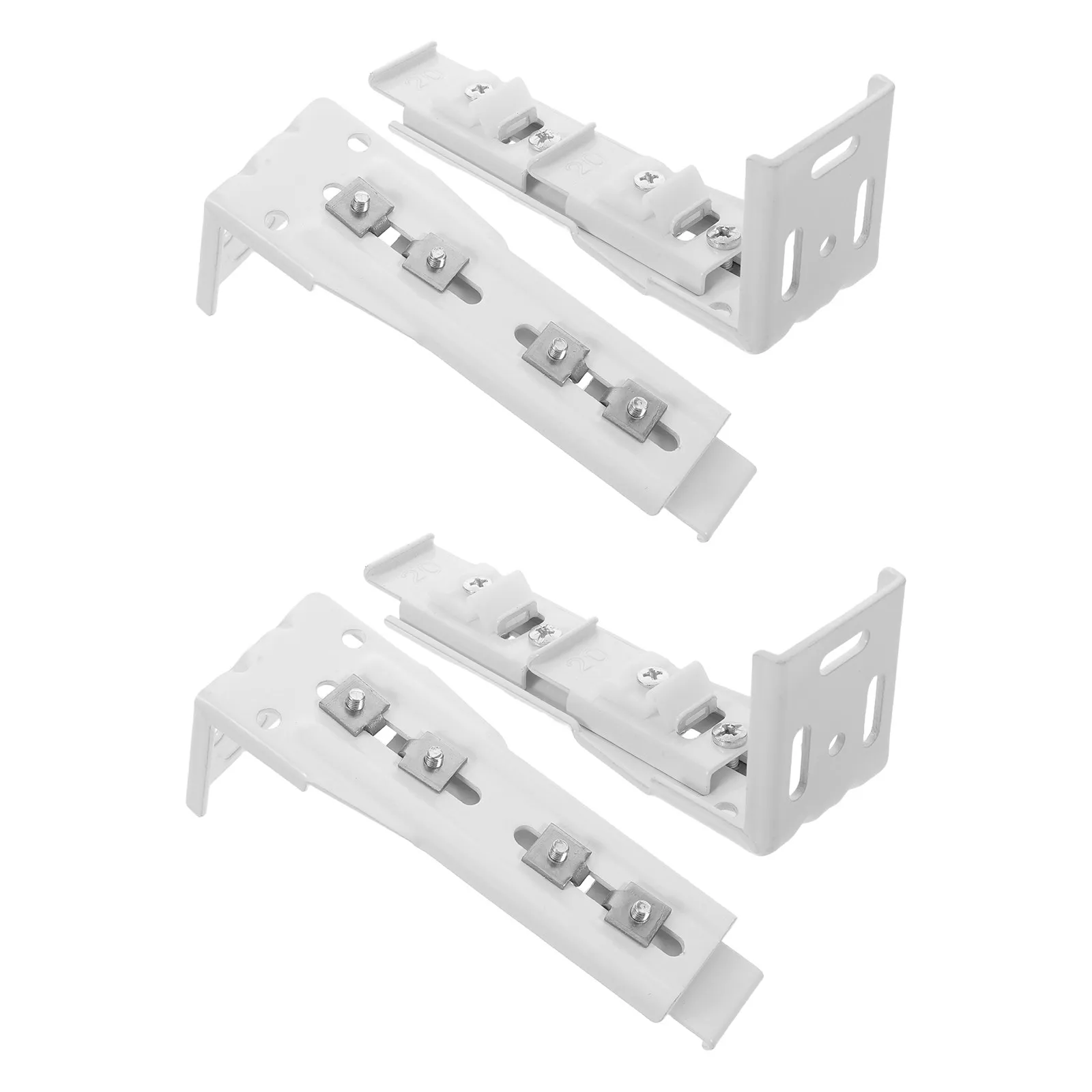 

Комплект из 4 регулируемых кронштейнов для карнизов, крепления на потолок, для плавного и бесшумного хода штор, сверхпрочный металл